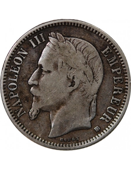 NAPOLEON III - 1 FRANC ARGENT 1868 A PARIS