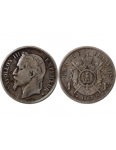 NAPOLEON III - 1 FRANC ARGENT 1868 A PARIS