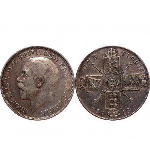 ANGLETERRE, GEORGES V - FLORIN ARGENT 1913 2