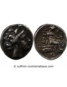 Grèce (Eubée) 1 tetrobole Argent 189-168 AV JC Histiée