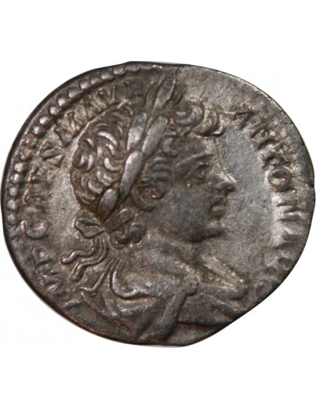 Rome Empire Caracalla Denier Cuivre plaqué Argent 198-199 R Rome