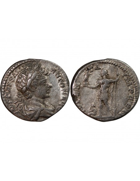 Rome Empire Caracalla 1 denier Cuivre plaqué Argent 198-199 R Rome