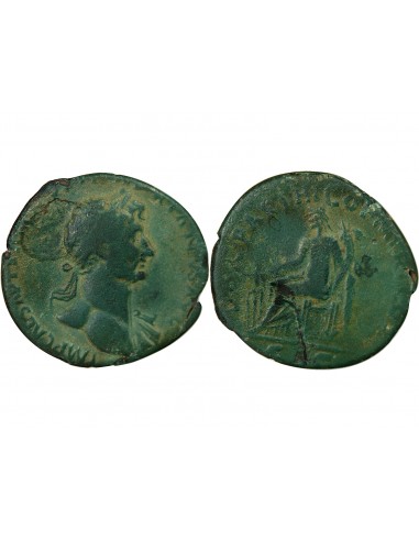 Rome Empire Hadrien 1 sesterce Cuivre Après 117