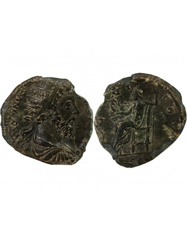 Rome Empire Marc Aurèle 1 dupondius Cuivre 173-174 R Rome