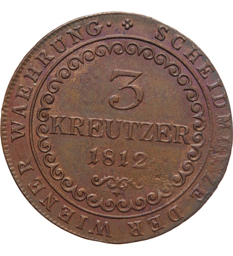 AUTRICHE - FRANCOIS Ier 3 KREUZER 1812 B