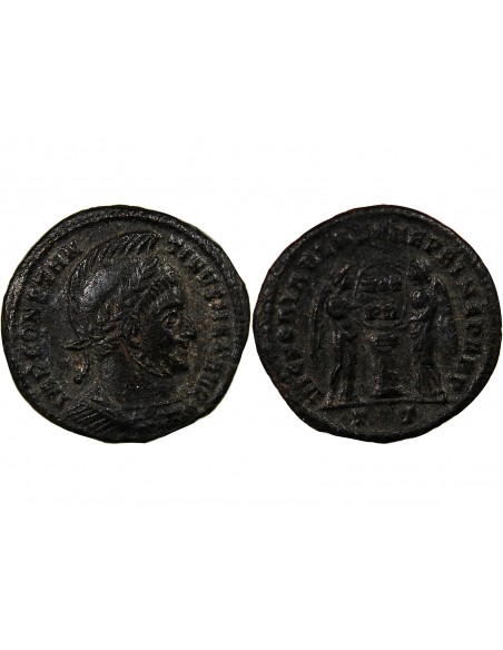 Rome Empire Constantin Ier Nummus Cuivre 319 Ticinum
