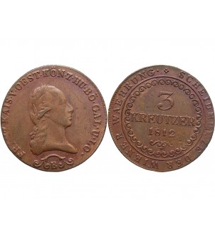 AUTRICHE - FRANCOIS Ier 3 KREUZER 1812 B 2