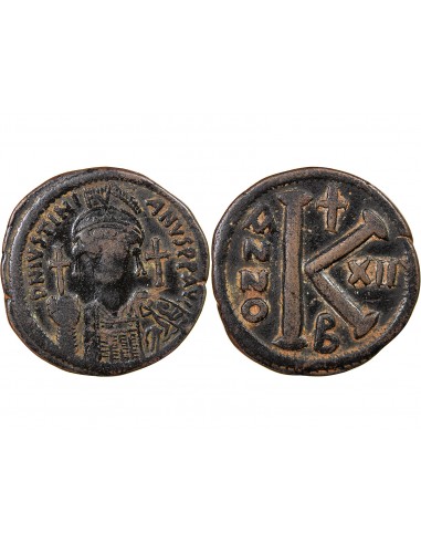 Empire Byzantin Justinien Ier 01-févr follis Cuivre 538-539 Constantinople