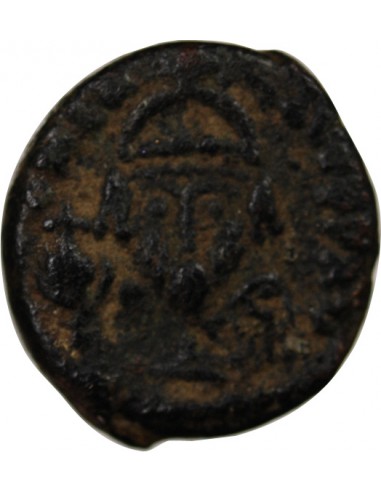 Empire Byzantin Héraclius 01-févr follis Cuivre 616 Carthage