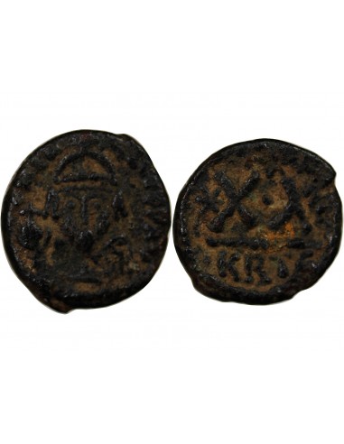 Empire Byzantin Héraclius 01-févr follis Cuivre 616 Carthage