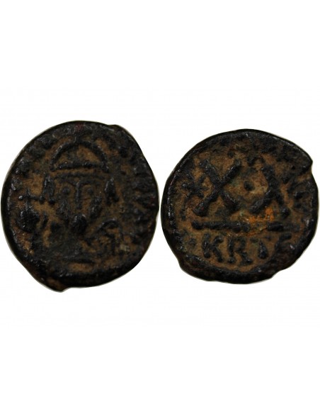 Empire Byzantin Héraclius 01-févr follis Cuivre 616 Carthage