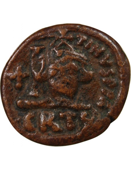 Empire Byzantin Constant II Héraclius 01-févr follis Cuivre 643-647 Carthage