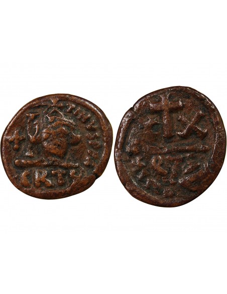 Empire Byzantin Constant II Héraclius 01-févr follis Cuivre 643-647 Carthage