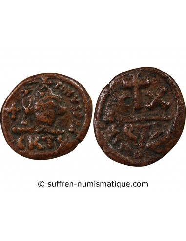 Empire Byzantin Constant II Héraclius 01-févr follis Cuivre 643-647 Carthage