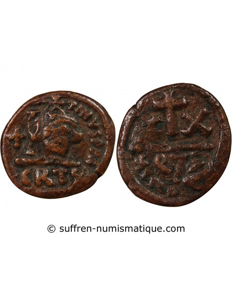 Empire Byzantin Constant II Héraclius 01-févr follis Cuivre 643-647 Carthage