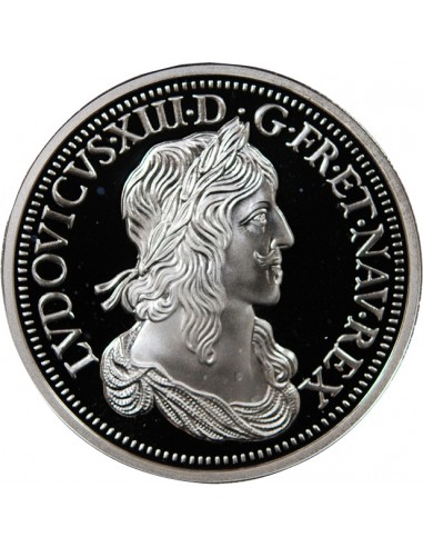 MEDAILLE ARGENT BE - REPRODUCTION ECU, LOUIS XIII 1642