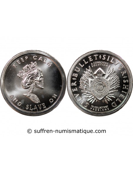 ETATS UNIS - ONCE ARGENT, ARMOIRIES "QUEEN SLAVE" 2013