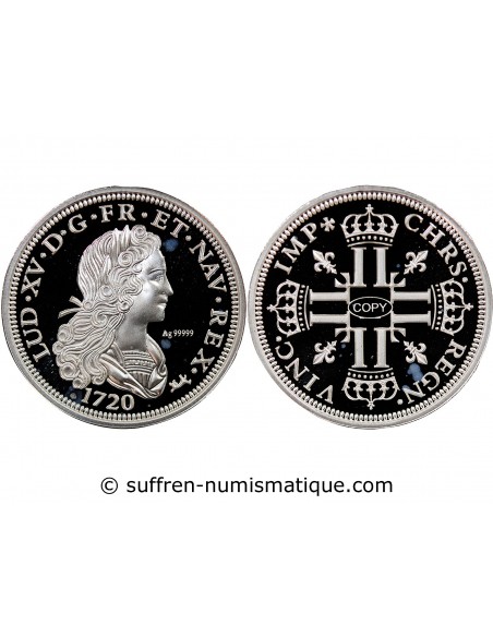 MEDAILLE ARGENT BE - REPRODUCTION LE PETIT LOUIS D'ARGENT, LOUIS XV, 1343
