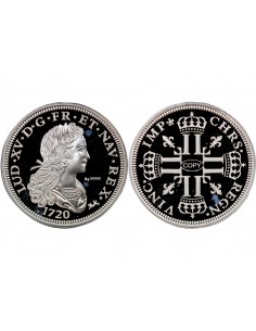 MEDAILLE ARGENT BE - REPRODUCTION LE PETIT LOUIS D'ARGENT, LOUIS XV, 1343 2
