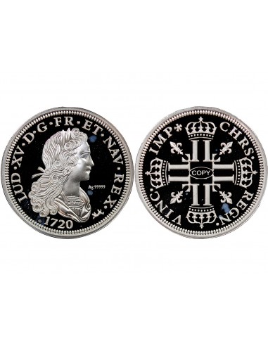 MEDAILLE ARGENT BE - REPRODUCTION LE PETIT LOUIS D'ARGENT, LOUIS XV, 1343