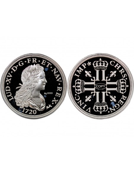 MEDAILLE ARGENT BE - REPRODUCTION LE PETIT LOUIS D'ARGENT, LOUIS XV, 1343