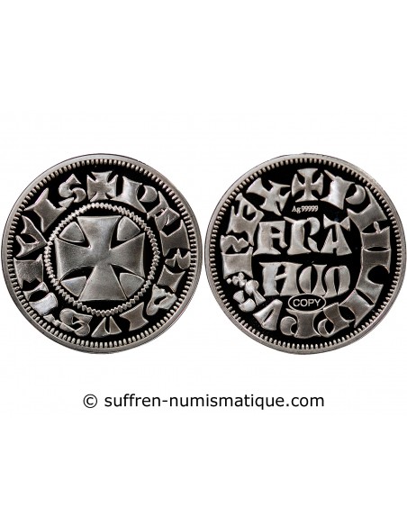 MEDAILLE ARGENT BE - REPRODUCTION DENIER PARISIS, PHILIPE VI 1343