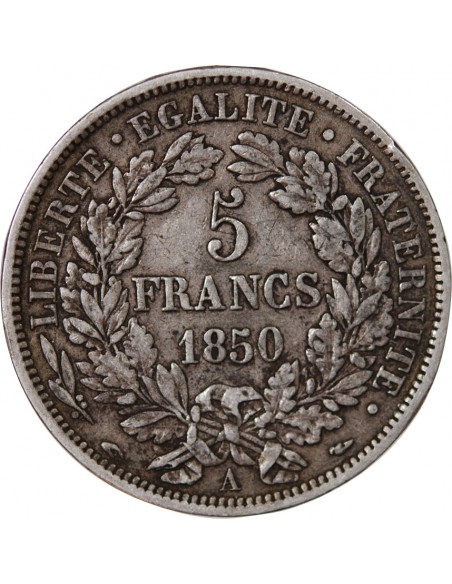 5 francs Argent 1850 A Paris