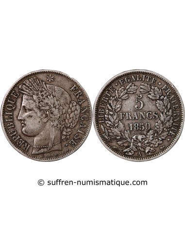 5 francs Argent 1850 A Paris