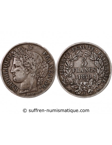 5 francs Argent 1850 A Paris
