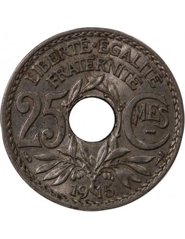 25 centimes Nickel 1915 A Paris