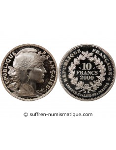 MARIANNE CHAPLAIN - 10 FRANCS ARGENT BE 2000