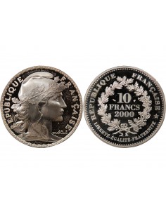 MARIANNE CHAPLAIN - 10 FRANCS ARGENT BE 2000 2