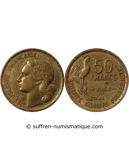 50 francs Bronze-Alu 1954 B Beaumont - Le Roger