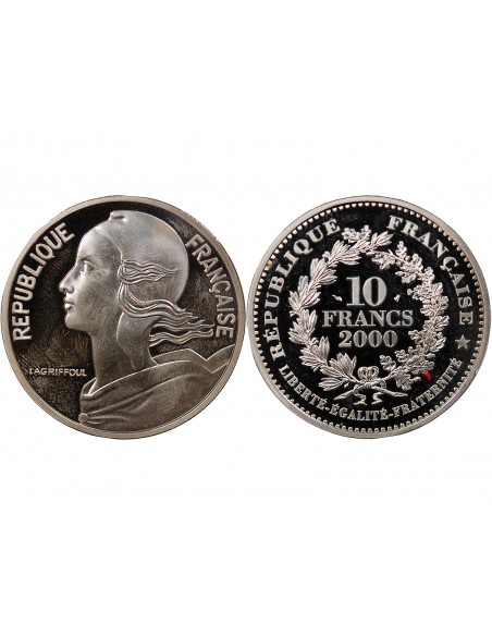 MARIANNE DE LAGRIFFOUL - 10 FRANCS ARGENT BE 2000