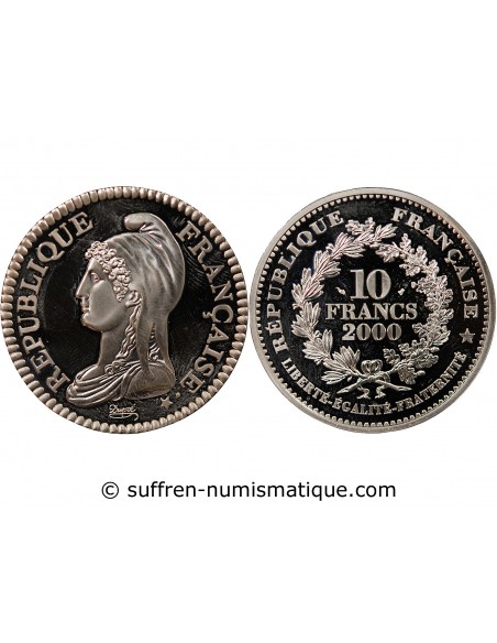 MARIANNE DUPRE - 10 FRANCS ARGENT BE 2000