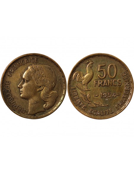 50 francs Bronze-Alu 1954 B Beaumont - Le Roger