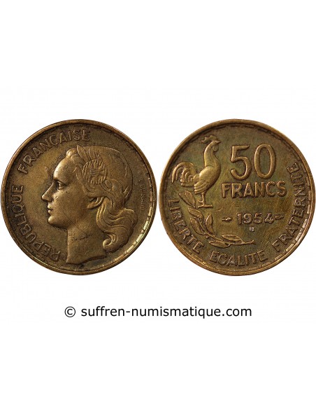 50 francs Bronze-Alu 1954 B Beaumont - Le Roger
