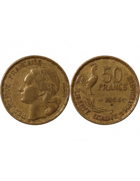 50 francs Bronze-Alu 1954 B Beaumont - Le Roger