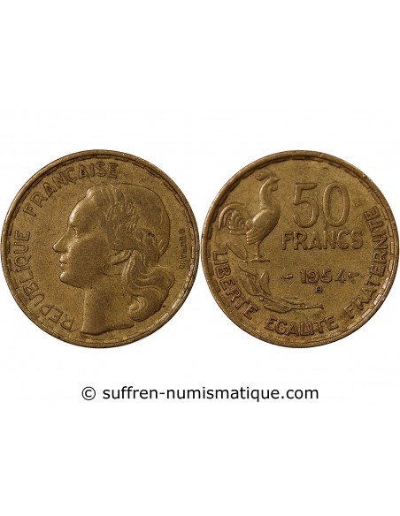 50 francs Bronze-Alu 1954 B Beaumont - Le Roger