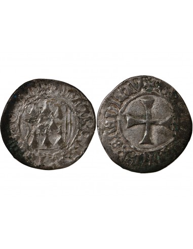 François II de Bretagne Blanc à la Targe Billon 1458-1488 T Nantes