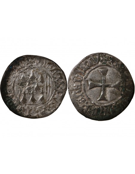 François II de Bretagne Blanc à la Targe Billon 1458-1488 T Nantes