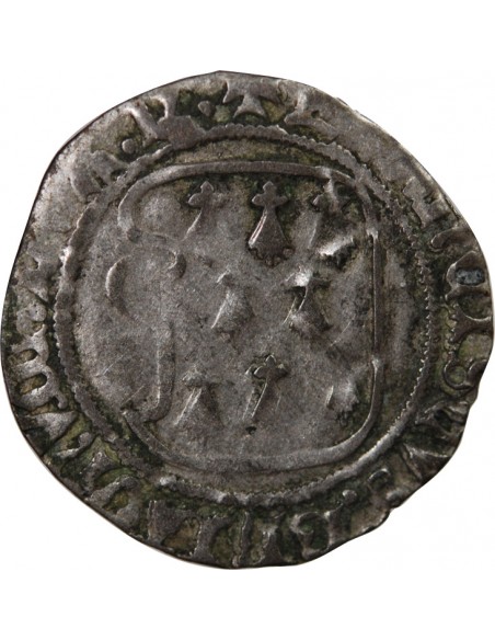 Duché de Bretagne François II de Bretagne A la Targe 1 blanc Billon 1458-1488 T Nantes