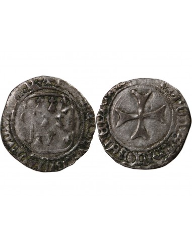 Duché de Bretagne François II de Bretagne A la Targe 1 blanc Billon 1458-1488 T Nantes