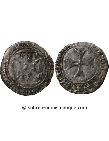 Duché de Bretagne François II de Bretagne A la Targe 1 blanc Billon 1458-1488 T Nantes