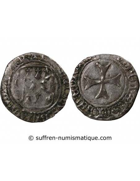 Duché de Bretagne François II de Bretagne A la Targe 1 blanc Billon 1458-1488 T Nantes