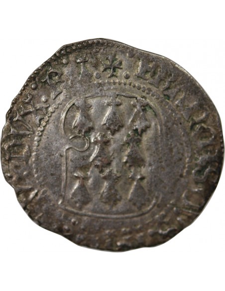 DUCHÉ DE BRETAGNE, FRANCOIS II - BLANC A LA TARGE 1458 / 1488 RENNES