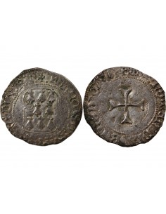 DUCHÉ DE BRETAGNE, FRANCOIS II - BLANC A LA TARGE 1458 / 1488 RENNES 2