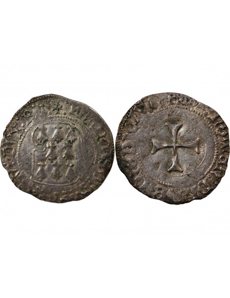 DUCHÉ DE BRETAGNE, FRANCOIS II - BLANC A LA TARGE 1458 / 1488 RENNES