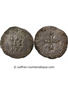 DUCHÉ DE BRETAGNE, FRANCOIS II - BLANC A LA TARGE 1458 / 1488 RENNES