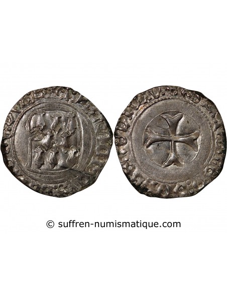 Duché de Bretagne François II de Bretagne A la Targe 1 blanc Billon 1458-1488 9 Rennes